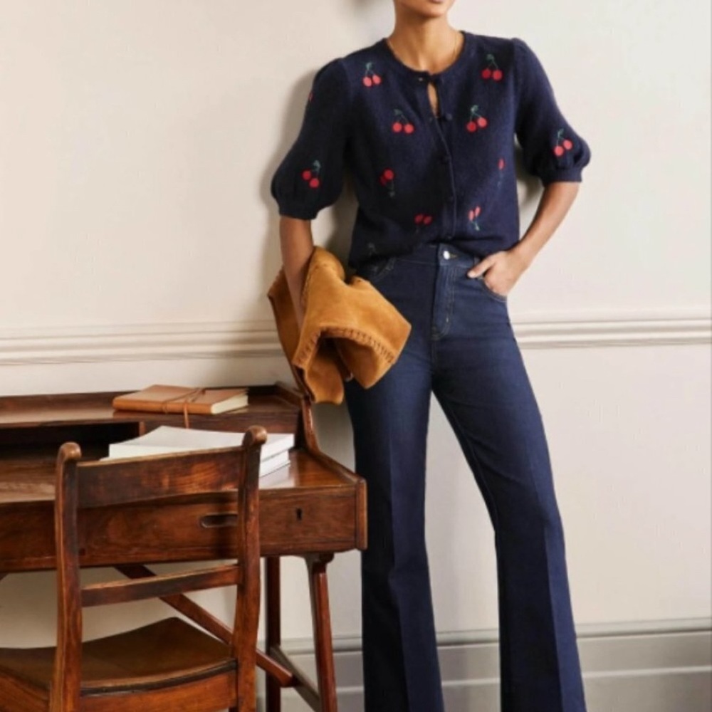 NWT Boden Dark Blue Flare Jeans